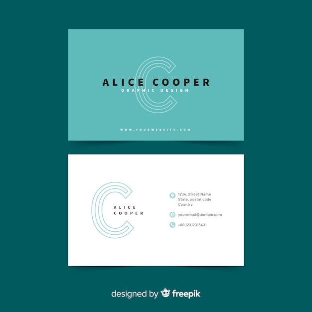 Free Vector flat business card template