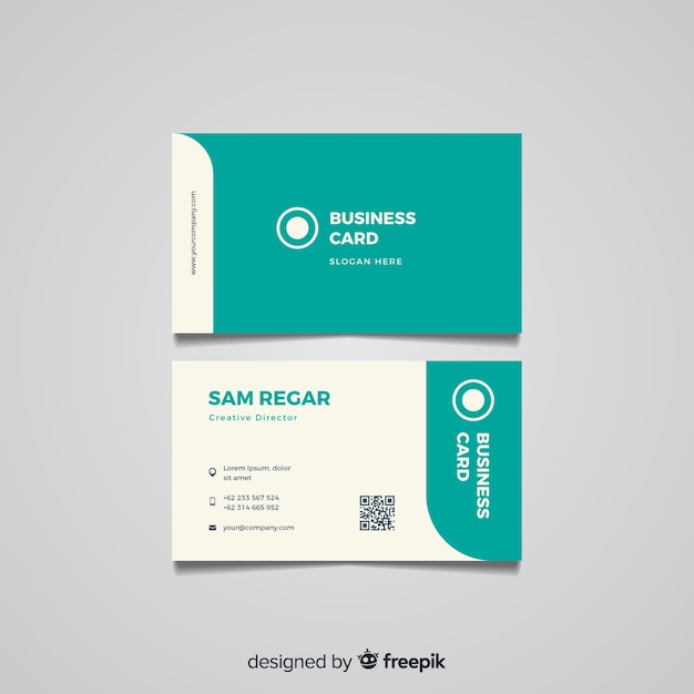 Flat business card template