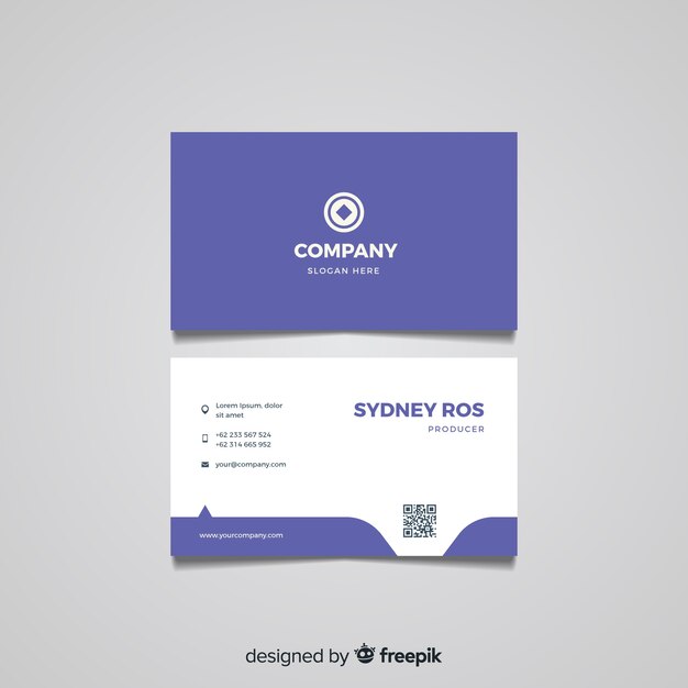 Flat business card template