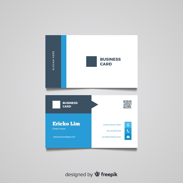 Flat business card template