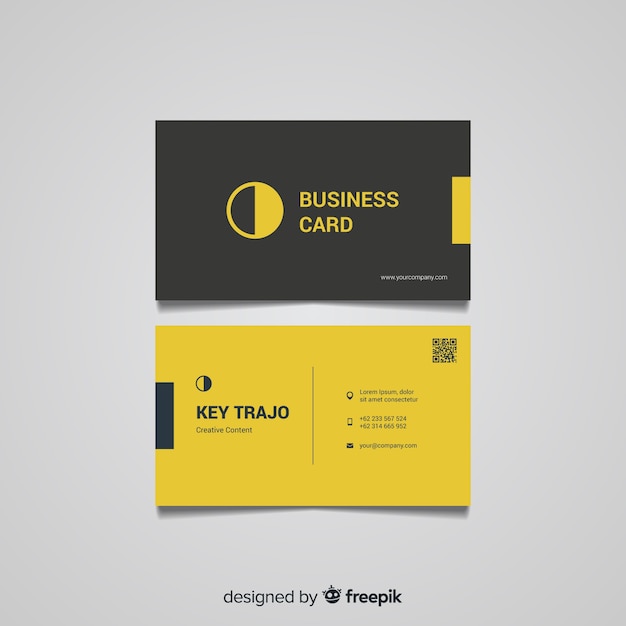 Flat business card template