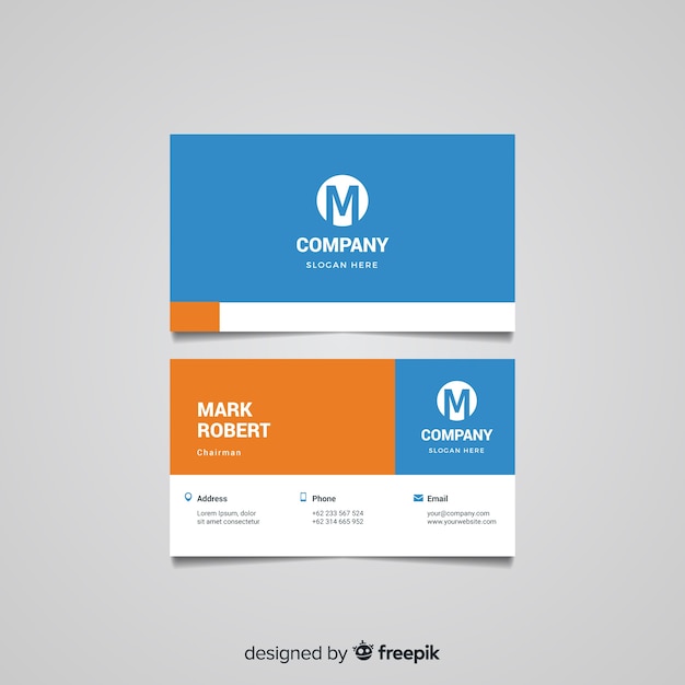 Flat business card template