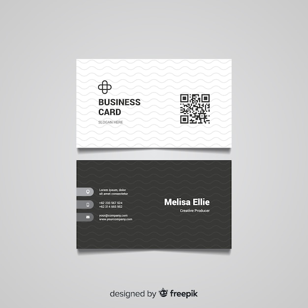 Free vector flat business card template