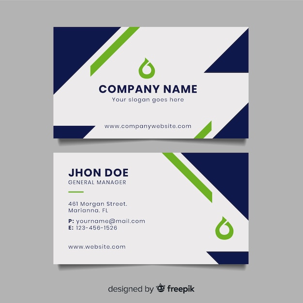 Flat business card template