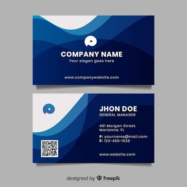 Flat business card template