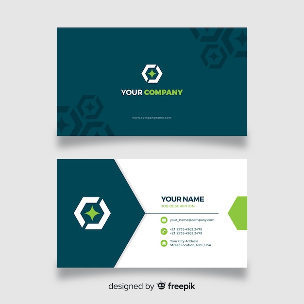 Flat business card template