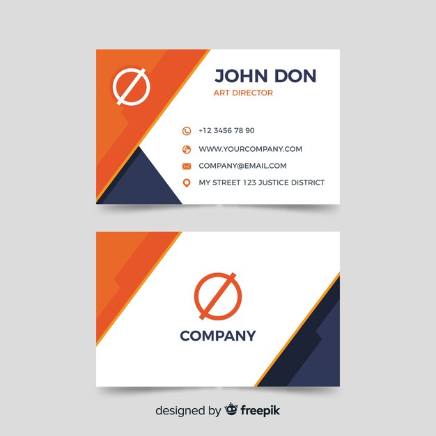 Flat business card template