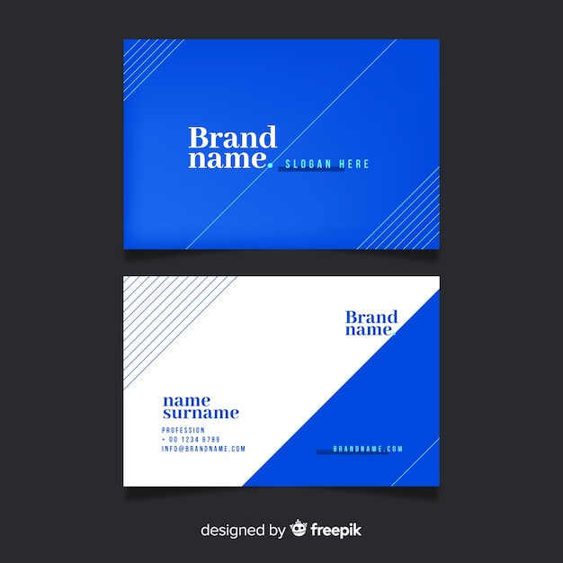 Flat business card template