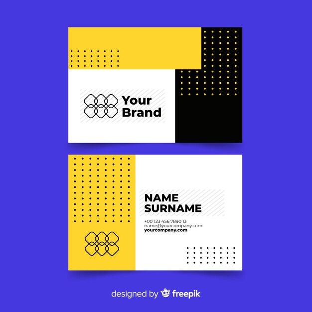 Flat business card template