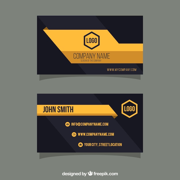 Flat business card