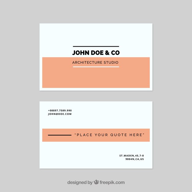 Flat business card