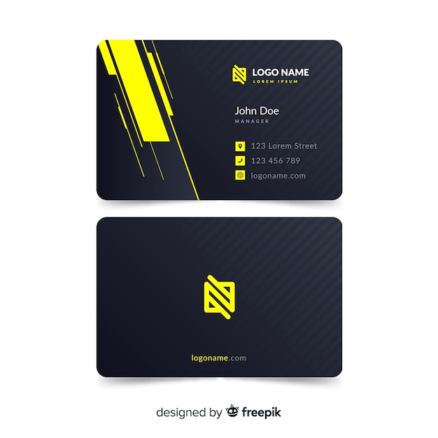 Free vector flat business card