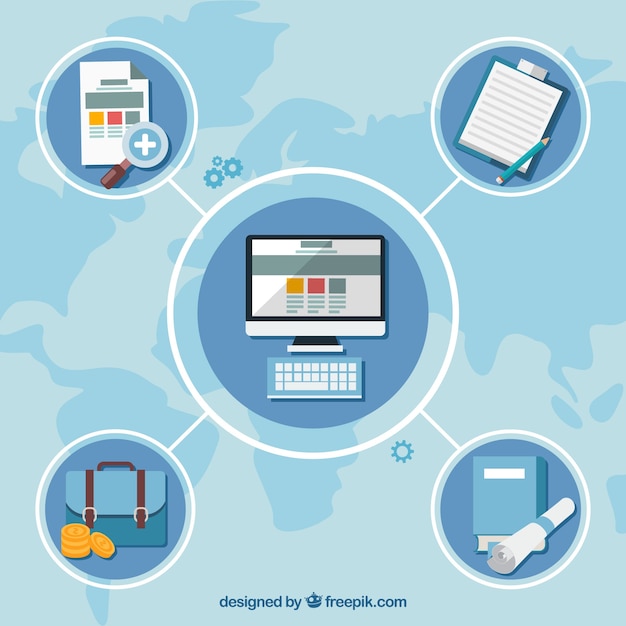 Free Vector flat business diagram template 