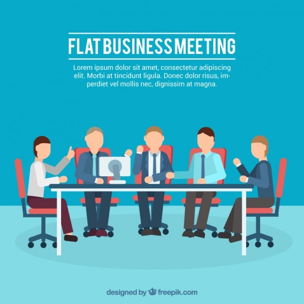 Free Vector flat business meeting illustration