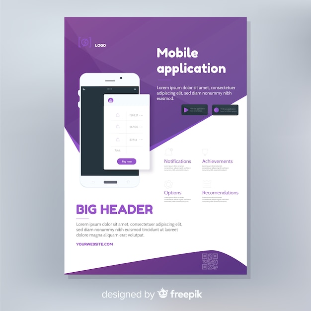 Free vector flat business mobile phone