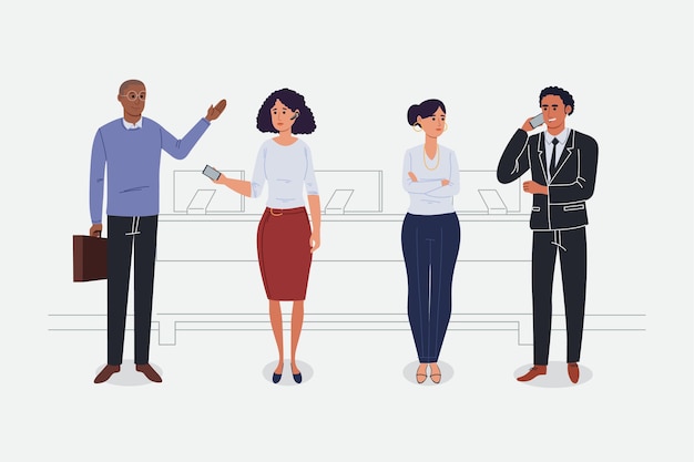 Free Vector flat business people collection