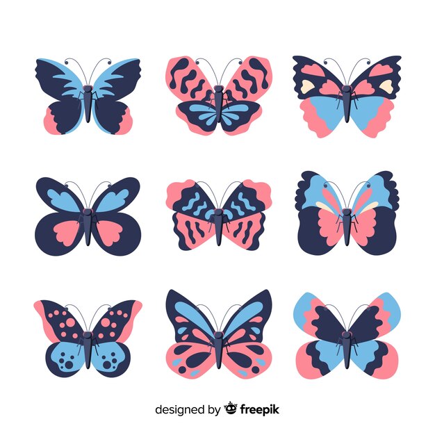 Flat butterfly collection