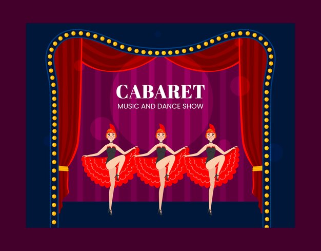 Flat cabaret photocall template