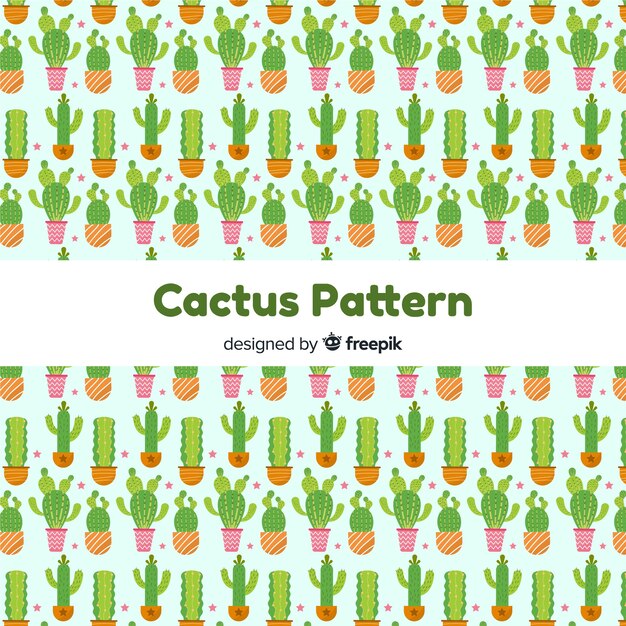 Flat cactus pattern