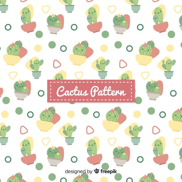 Flat cactus pattern