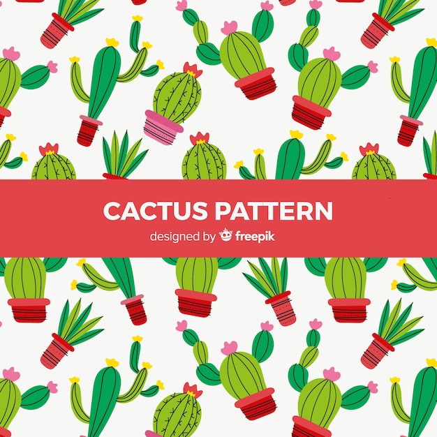 Flat cactus pattern