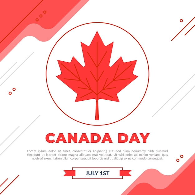 Free Vector flat canada day celebration illustration