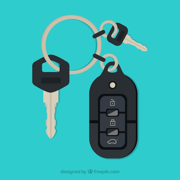 Flat car key