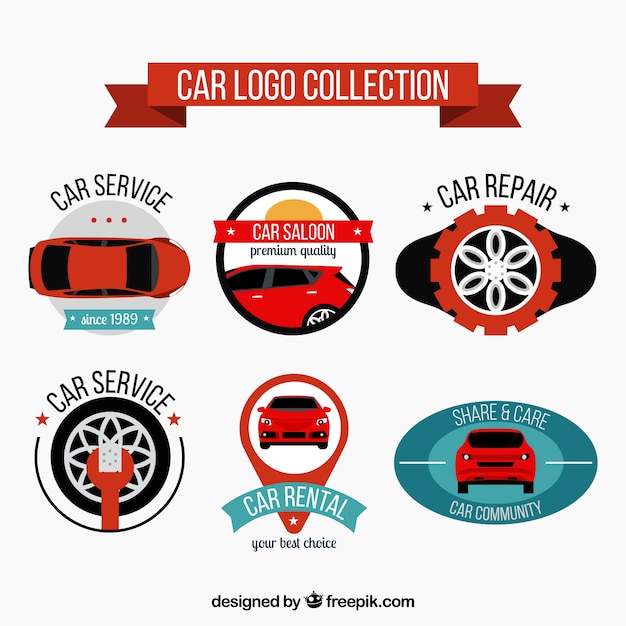 Flat car logo collection