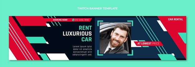 Flat car rental twitch banner