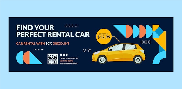 Flat car rental twitter header