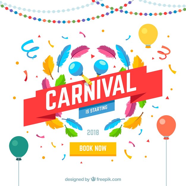 Flat carnival background