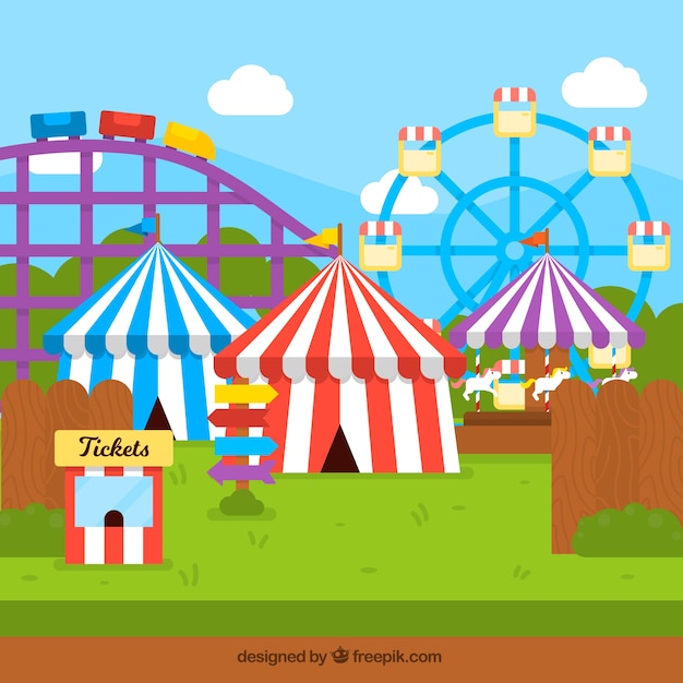 Flat carnival background