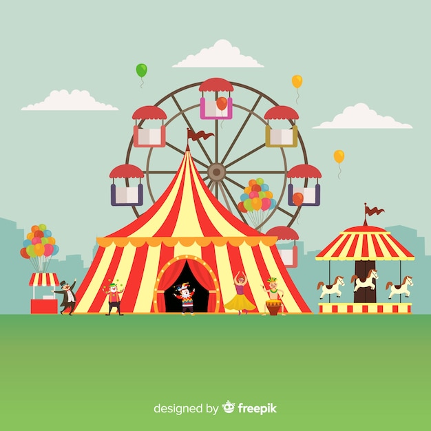 Flat carnival background