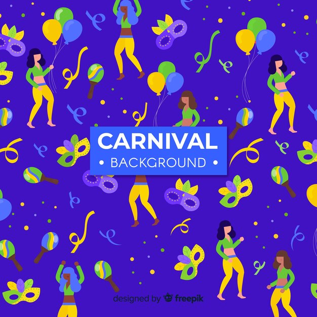 Flat carnival background