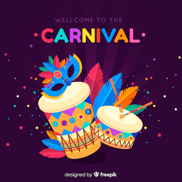 Flat carnival background