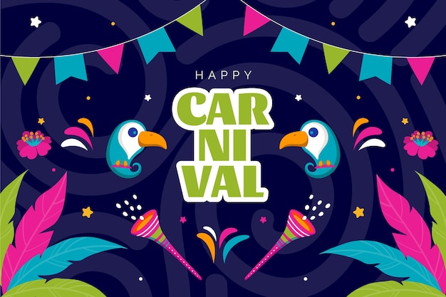 Flat carnival background