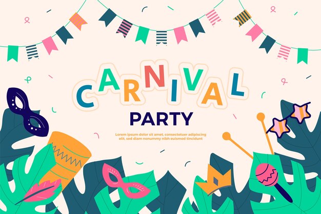 Flat carnival background