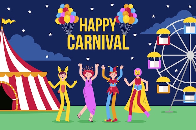 Flat carnival background