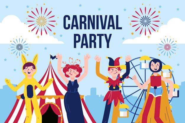 Flat carnival background