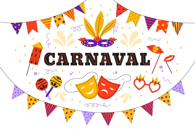 Flat carnival background