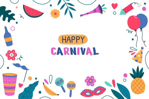 Flat carnival background