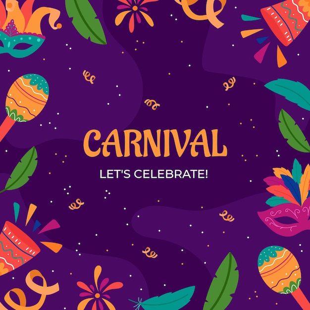 Flat carnival background