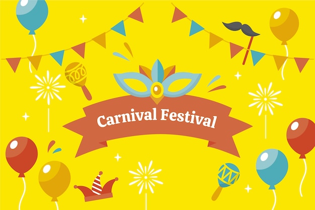 Flat carnival background