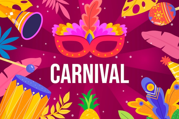 Flat carnival background