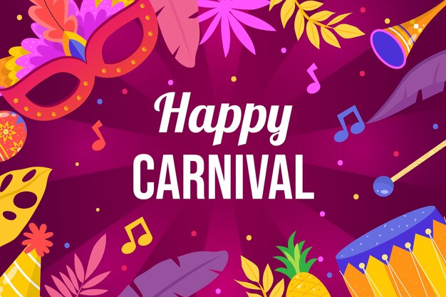 Flat carnival background