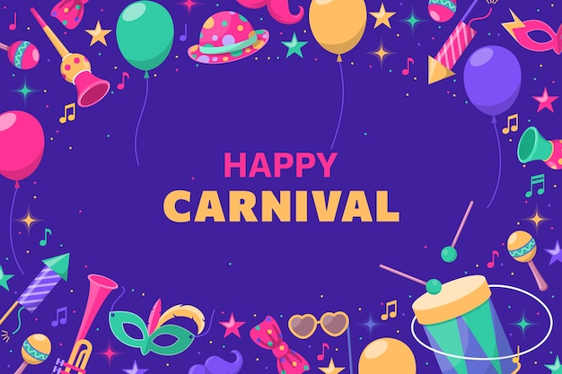 Flat carnival background