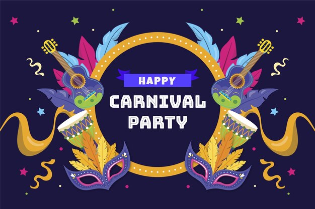 Flat carnival background