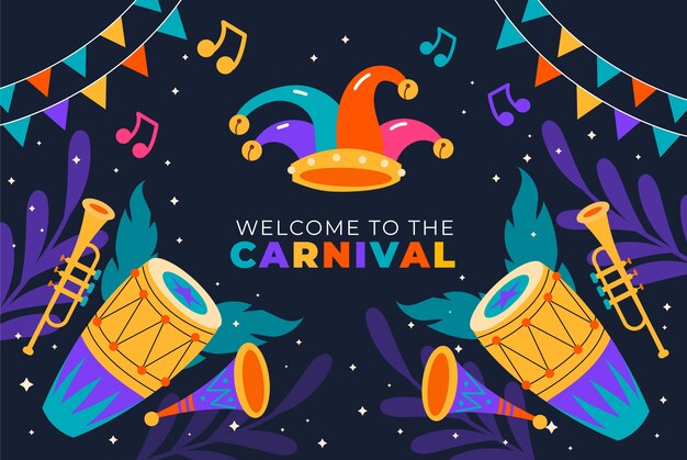 Flat carnival background