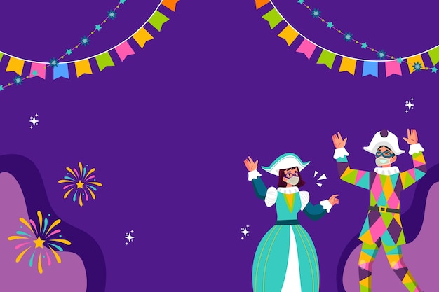 Flat carnival background