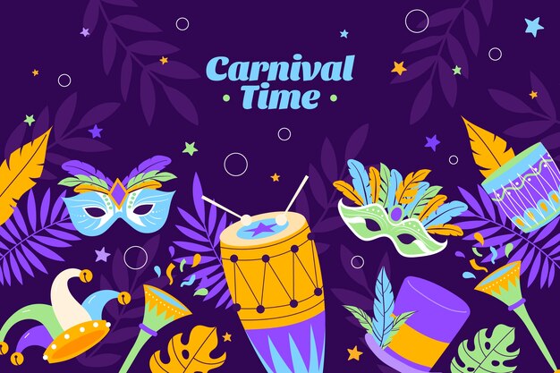 Flat carnival background